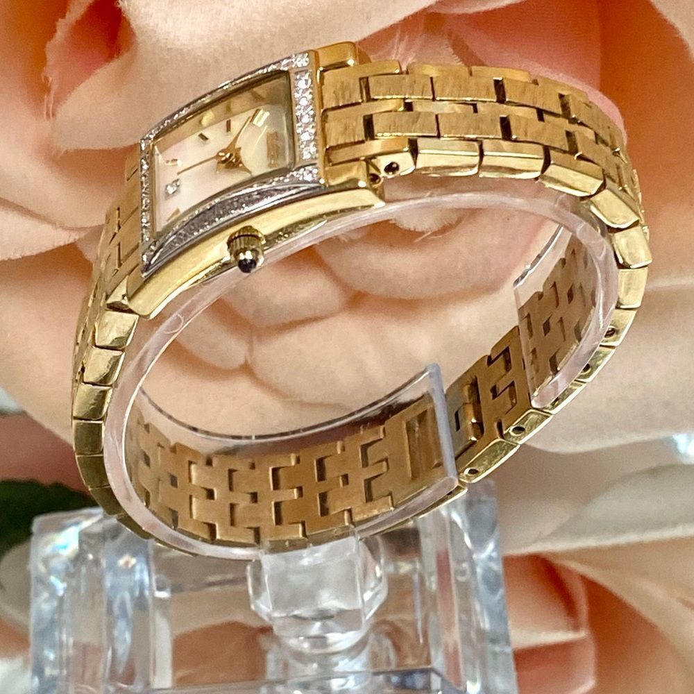 Elgin Crystal Accented Bezel and Mother of Pearl Dial Dress Watch - Picture 7 of 16